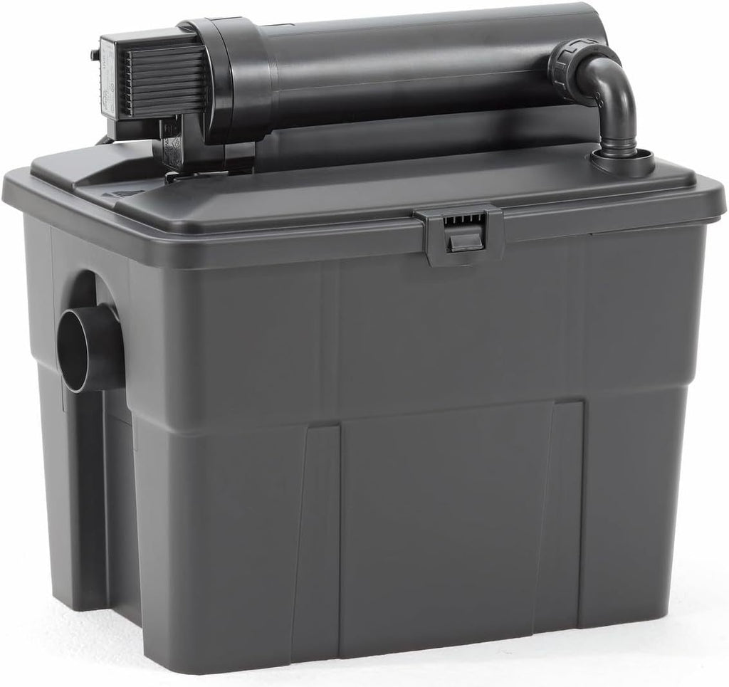 Pontec 50238 MultiClear Set 5000 - Komplettset aus Filterpumpe und Durchlauffilter , Durchlauffilterset, Mehrkammerfilter, Gartenteichfilter