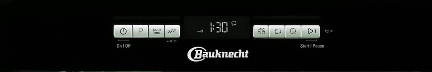 Bauknecht BUO 3O41 PLT X Unterbau-Geschirrspüler 60 cm /14 Maßgedecke /10 Standardprogramme und 1 Sensorprogramm/PowerClean/ActiveDry/Besteckschublade/Vollwasserschutz