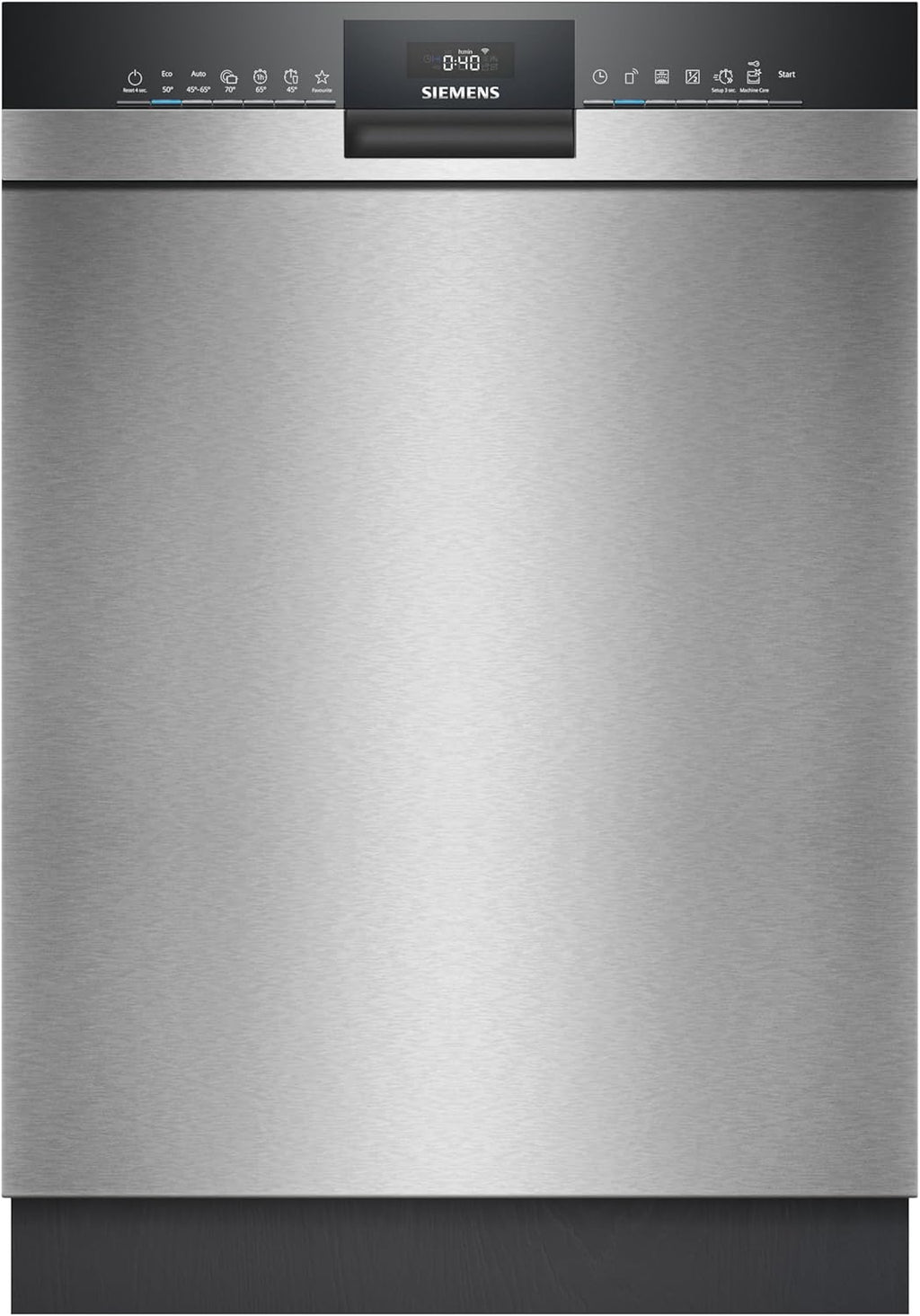 Siemens SN43ES14VE, iQ300 Smarter Geschirrspüler, Unterbau-Spülmaschine mit Besteckschublade, 60 cm, automatische Türöffnung dank autoOpen dry, besonders leise mit iQdrive-Motor, aquaStop, Edelstahl