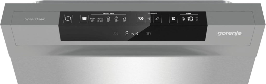 Gorenje GS 541D10 X Freistehender Geschirrspüler / SuperSilent / 11 Maßgedecke / 5 Programme / Programmanzeige / TotalDry / Silber, 45 cm breit