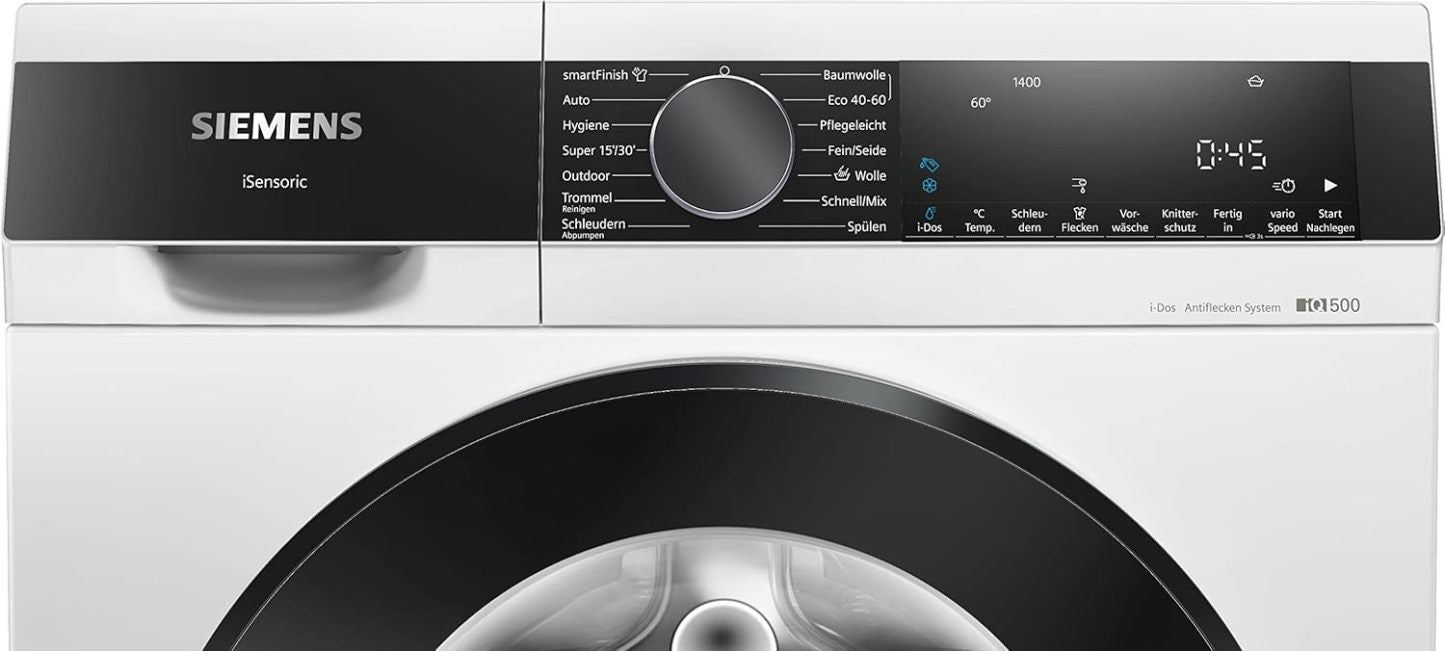 Siemens WM14N223 Waschmaschine iQ300, Frontlader mit 7kg Fassungsvermgen, 1400 UpM, speedPack L, LED-Display,Outdoor-Programm, Wei, 60cm