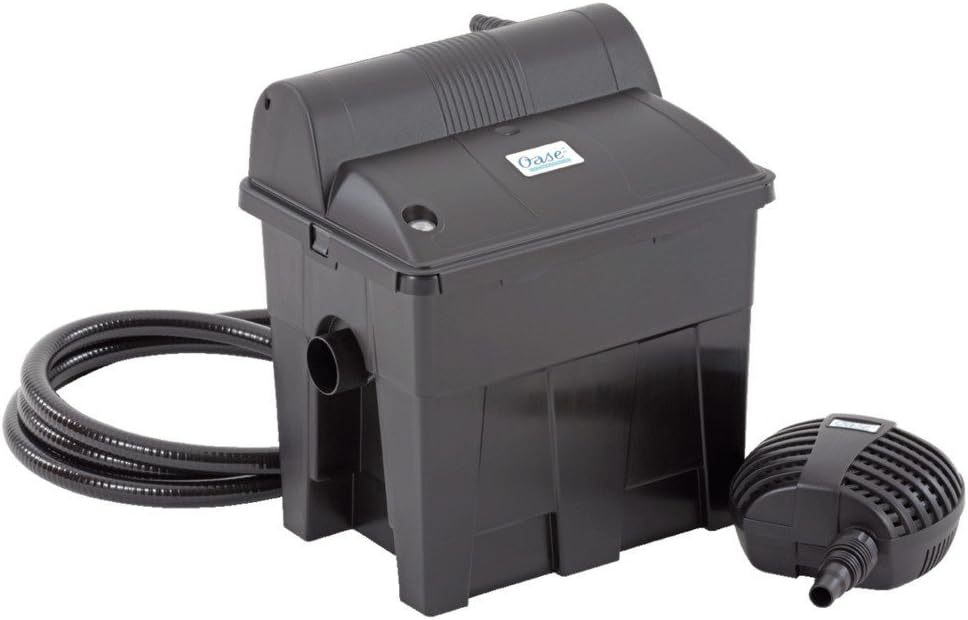 OASE 56789 Durchlauffilter BioSmart Set 36000 geeignet für Teiche bis 36 m³, Filtersystem, Filterkomplettset inkl Filtermaterial, Teichpumpe und UVC Klärer