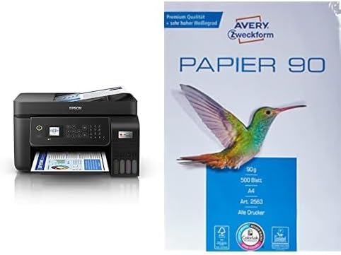 Epson EcoTank ET-4800 A4-Multifunktions-Wi-Fi-Tintentankdrucker, mit einem im Lieferumfang enthaltenen Vorrat an Tinten bis zu 3 Jahren