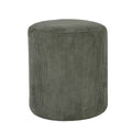 Pouf en velours côtelé vert olive