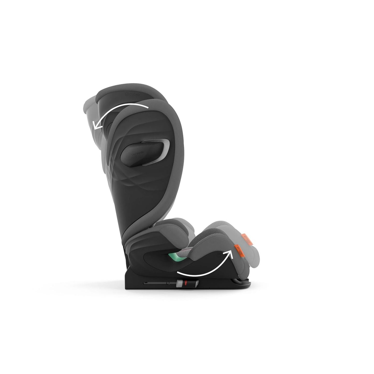 CYBEX Gold Kinder-Autositz Solution G i-Fix, Für Autos mit und ohne ISOFIX, Ab ca. 3 bis 12 Jahre (100 - 150 cm), Ab ca. 15 bis 50 kg, Lava Grey
