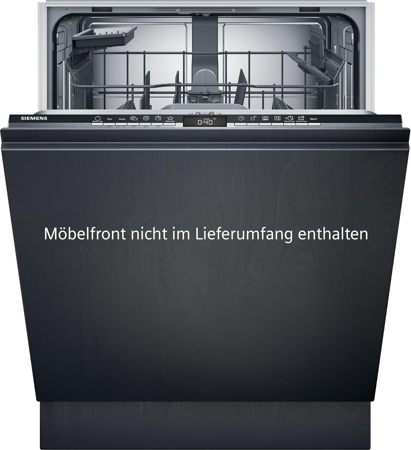 Siemens SN43ES14VE, iQ300 Smarter Geschirrspüler, Unterbau-Spülmaschine mit Besteckschublade, 60 cm, automatische Türöffnung dank autoOpen dry, besonders leise mit iQdrive-Motor, aquaStop, Edelstahl