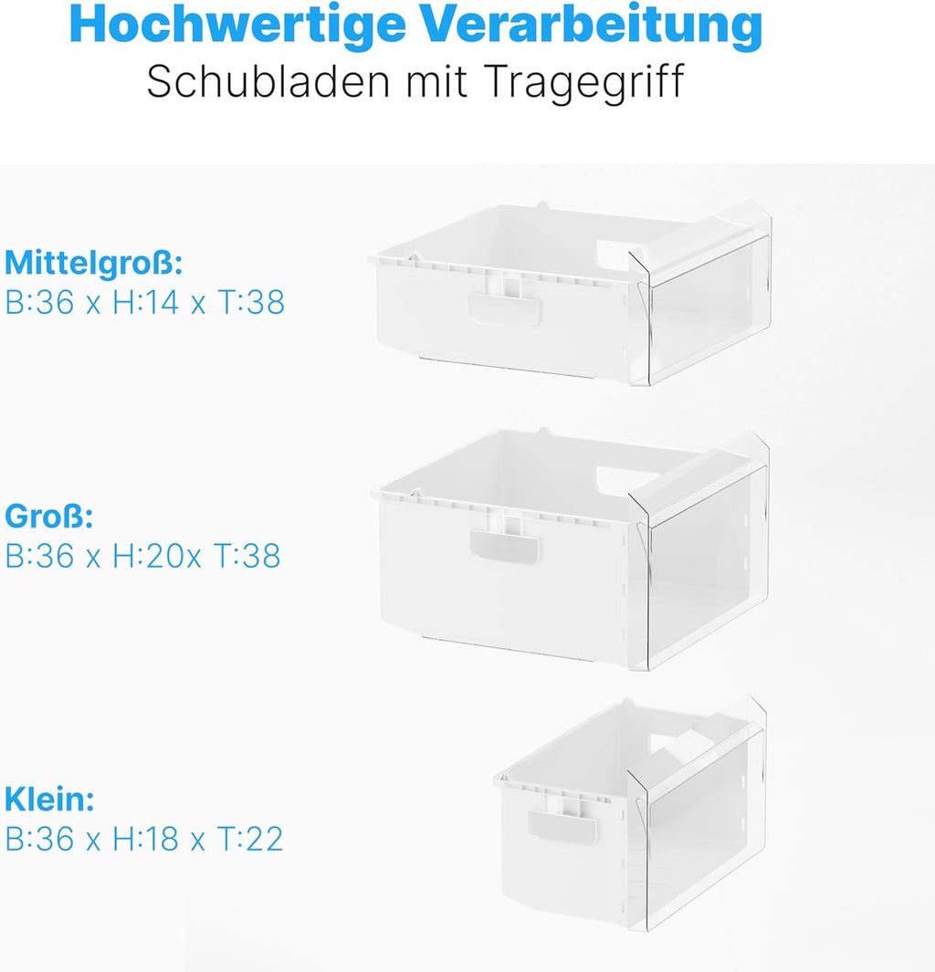 Bomann Gefrierschrank 87L | Gefrierschrank klein mit Temperaturbereich ≤ -18°C | 3 Schubladen | Tiefkühlschrank mit wechselbarem Türanschlag | Freezer Tiefkühlschrank klein GS 7253 weiß