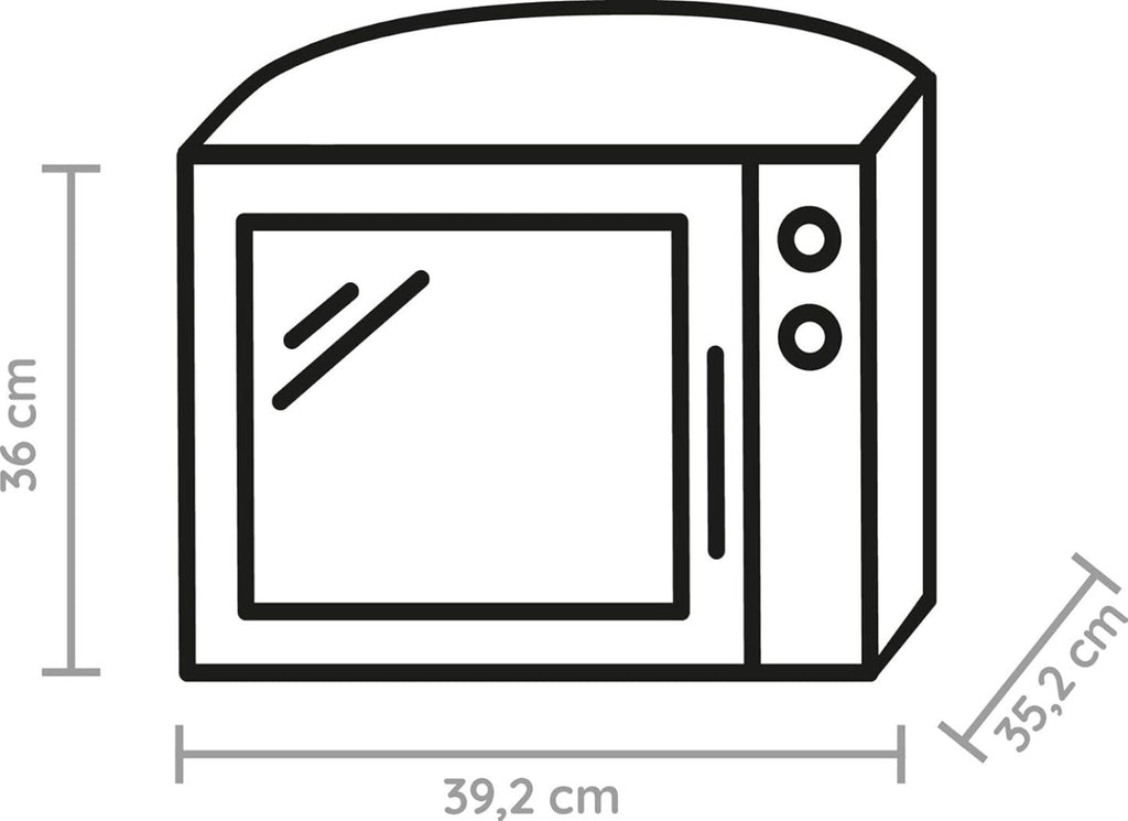 Bauknecht MW 39 WSL / Kombination Grill und Mikrowelle / Crisp Funktion / 700 W / 13 L Garraum / Super-Kompakt Design / Dampfgarfunktion / Schnellauftau-Funktion, Weiß/Silber
