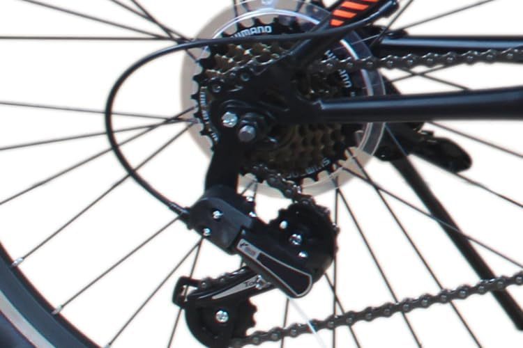 Talson 24 Zoll Mountainbike Fahrrad MIT GABELFEDERUNG & Beleuchtung 21-Gang Faster BBO