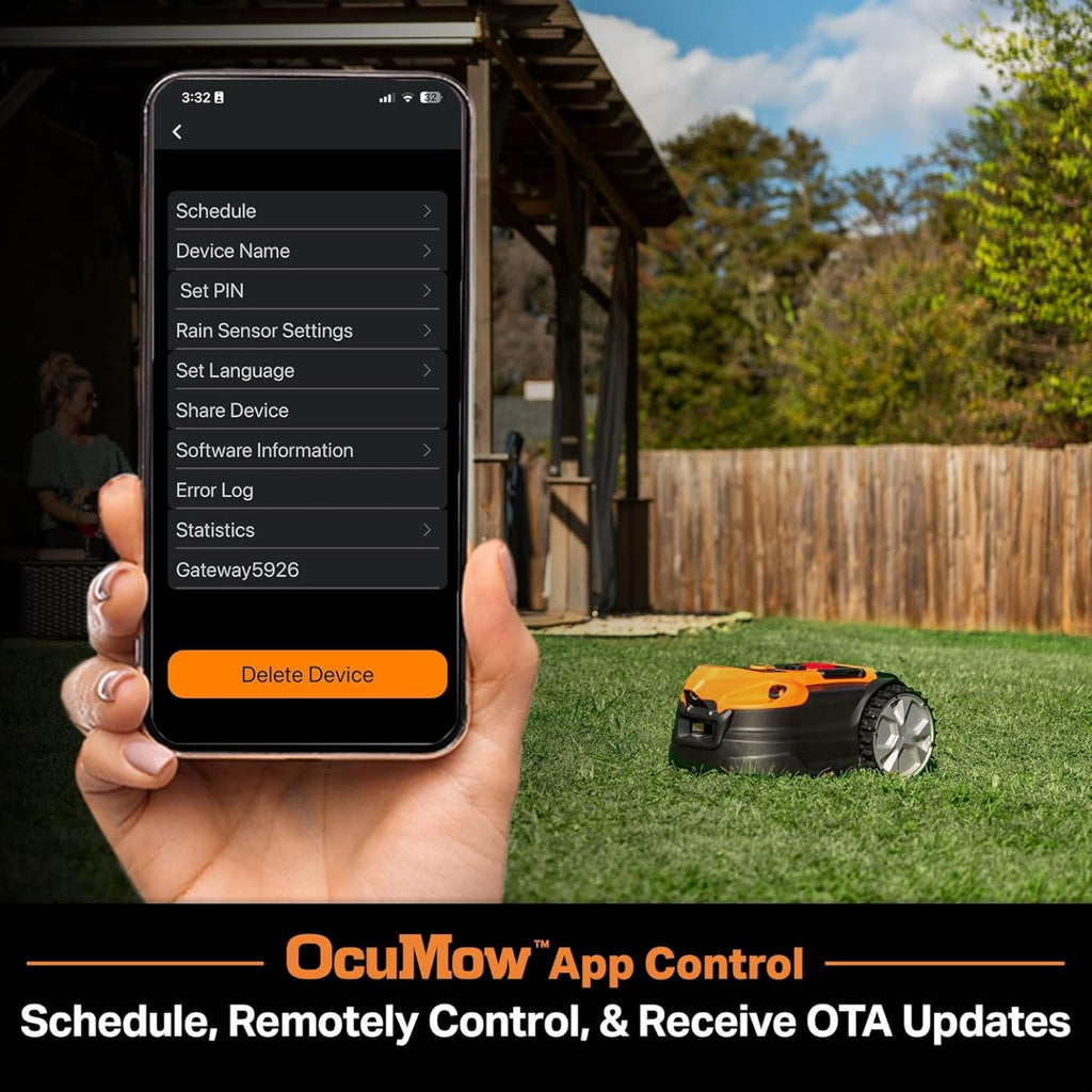LawnMaster VBRM16 OcuMow™ Mähroboter für geeignet für bis zu 100 qm-Selbstfahrender Rasenmäher Roboter mit MX 24V 4.0Ah Lithium-Ionen Akku Ohne Kabel