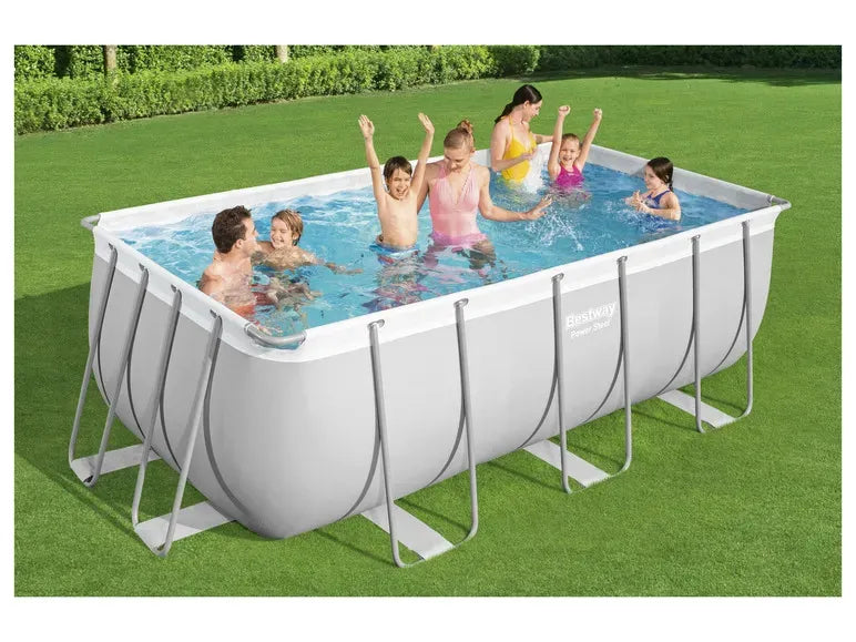 Power Steel™ Frame Pool-Set mit Filterpumpe, ca. L 412 x B 201 x L 122 cm