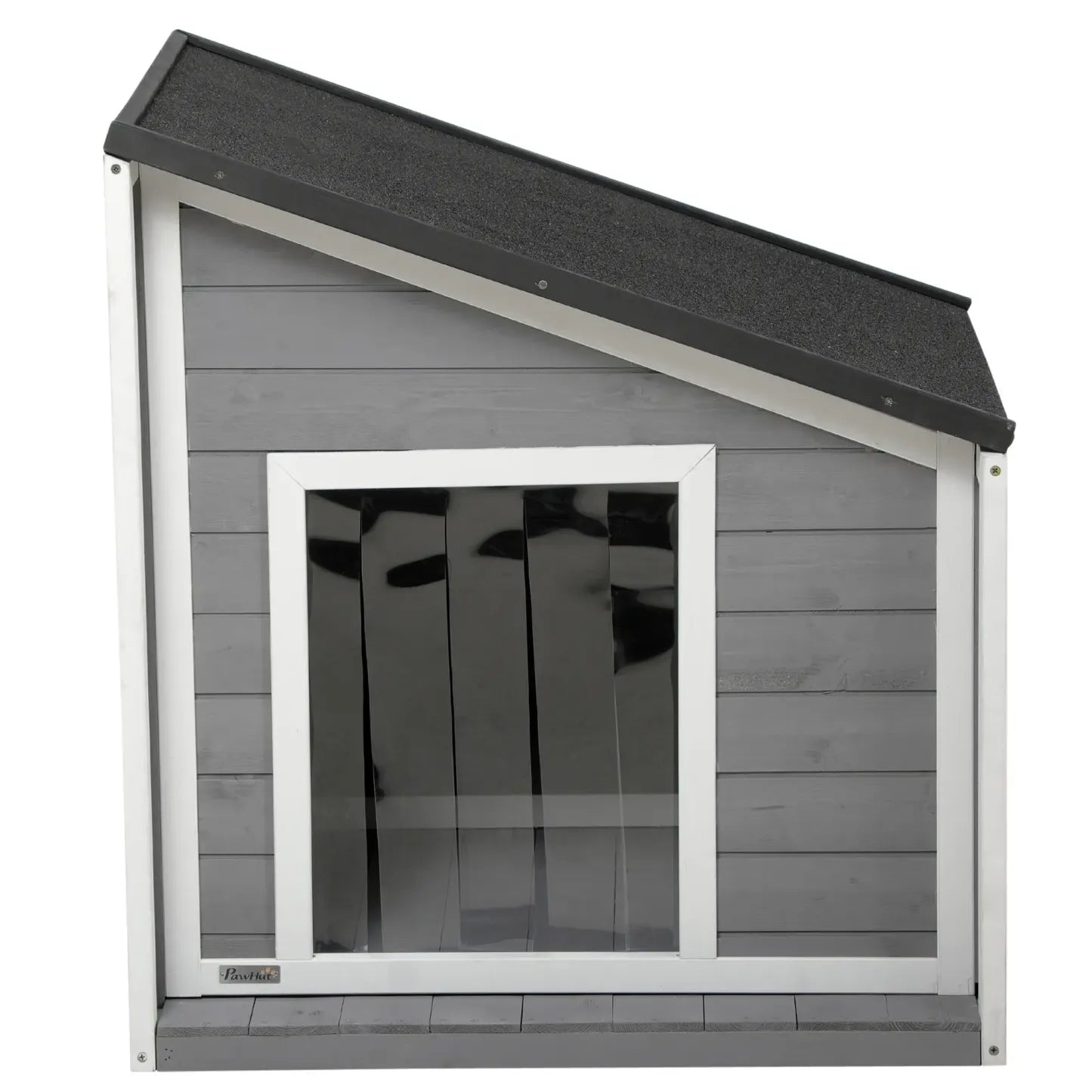 PawHut Hundehütte Outdoor aufklappbares Dach wetterfest Tannenholz