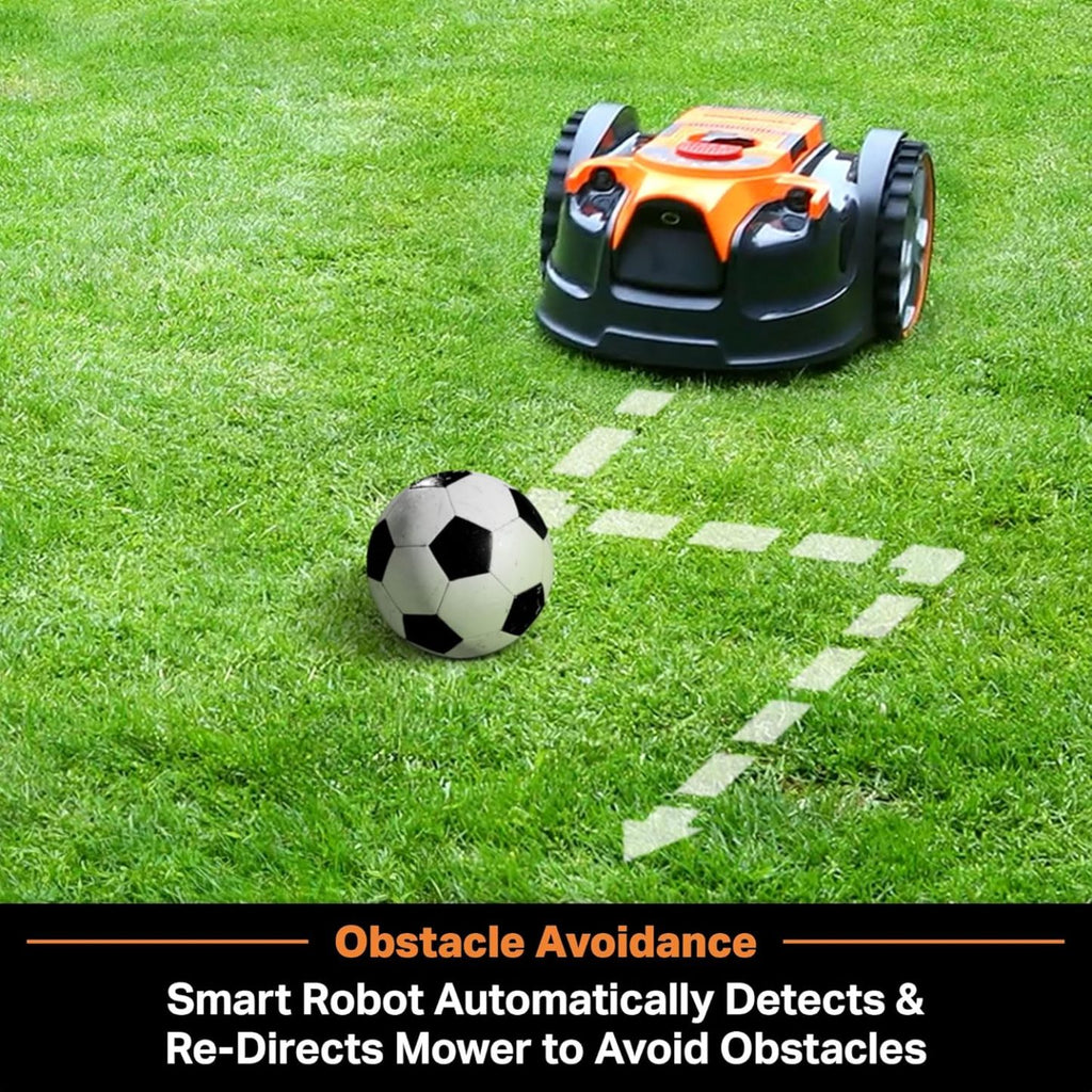 LawnMaster VBRM16 OcuMow™ Mähroboter für geeignet für bis zu 100 qm-Selbstfahrender Rasenmäher Roboter mit MX 24V 4.0Ah Lithium-Ionen Akku Ohne Kabel