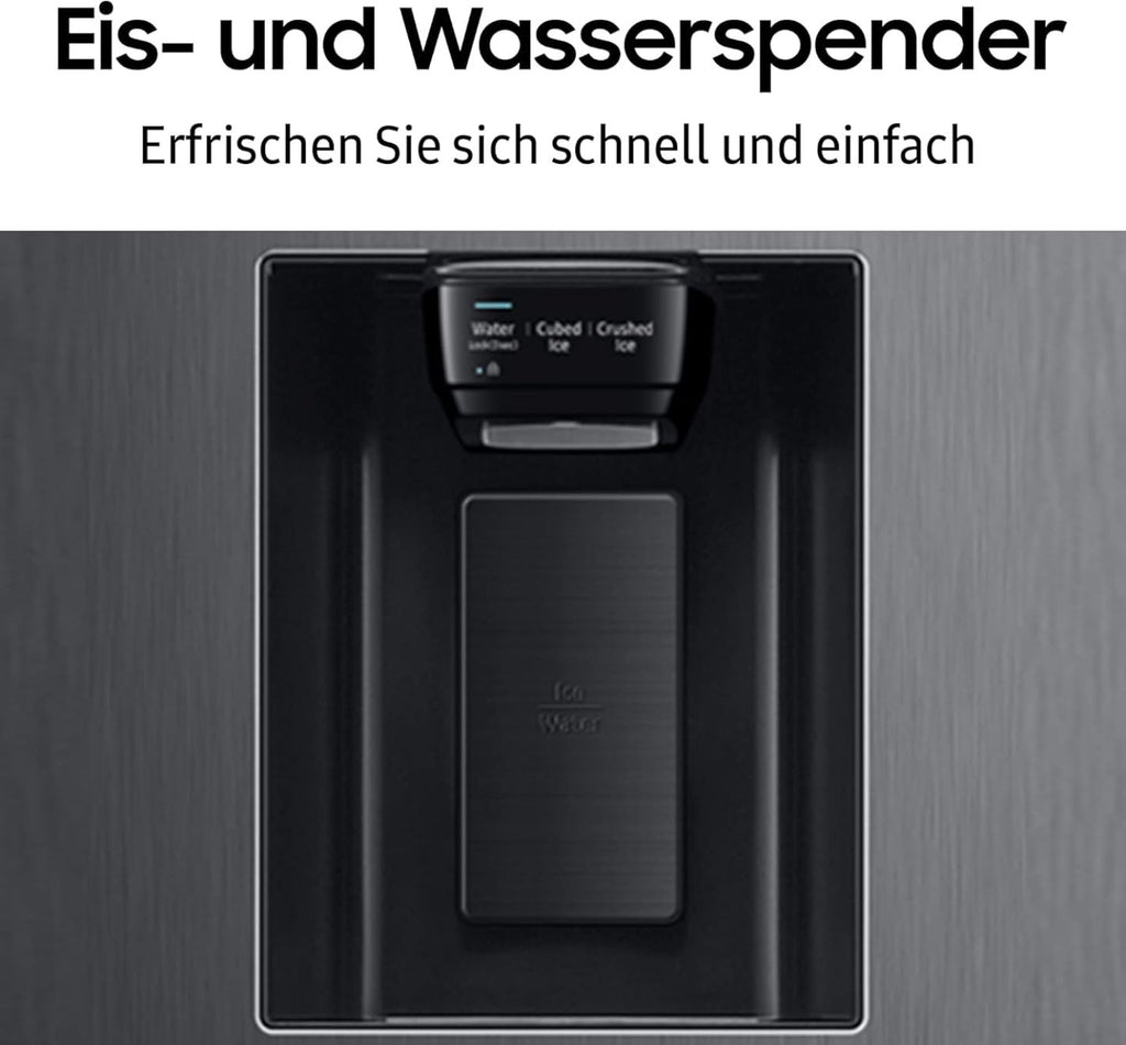 RS6GA8521B1/EG Side-by-Side Kühlschrank, 178 cm, 634 , 225  Gefriervolumen, Space Max Technologie, Premium Black Steel