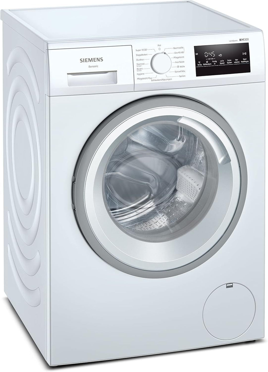 Siemens WM14N223 Waschmaschine iQ300, Frontlader mit 7kg Fassungsvermgen, 1400 UpM, speedPack L, LED-Display,Outdoor-Programm, Wei, 60cm