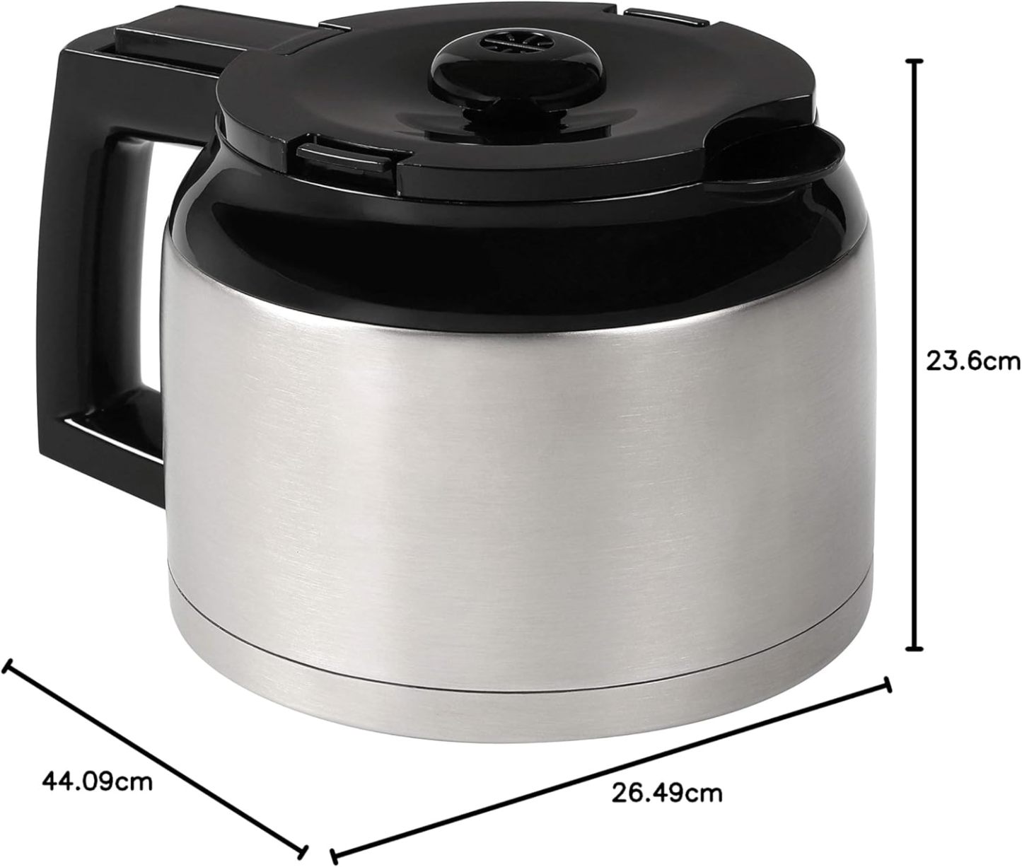 Melitta AromaFresh - Filterkaffeemaschine - mit Glaskanne - integriertes Mahlwerk - Timer Funktion - 10 Tassen - Pure Black