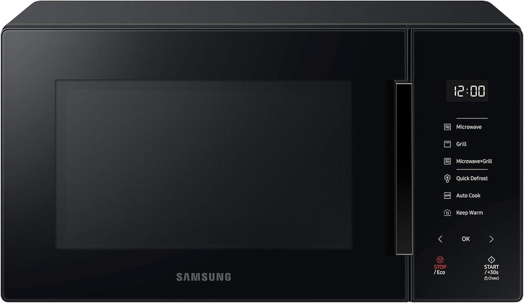 Samsung Tisch-Mikrowelle Glas Design MG23T5018CP/ET, knuspriges Kochen, AirFry, Mikrowelle + Grill 800 W + 1100 W, 23 l, 49 x 27,5 x 38 cm, Puder