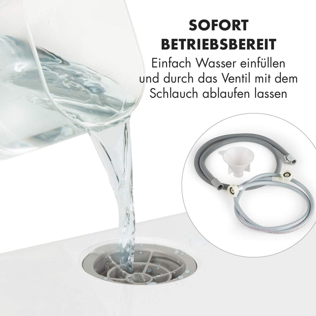 Klarstein  ia Mini Geschirrspüler, Spülmaschine mit Platz für 2 Maßgedecke, 6 Programme, 5 L Wasser benötigt, LED-Display, Touch, Tischgeschirrspüler inkl. Zubehör, schwarz