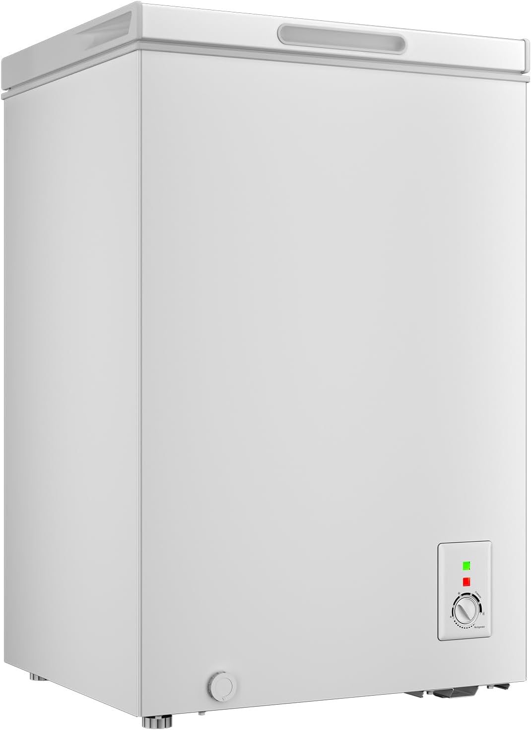 CHiQ FCF98DE Gefriertruhe 99 L, 54,5 x 47,6 x 83,5 cm, 4-Sterne-Gefrieren, Thermostatsteuerung, Drahtgestell, Schwebetür, Geräuscharm, Weiß