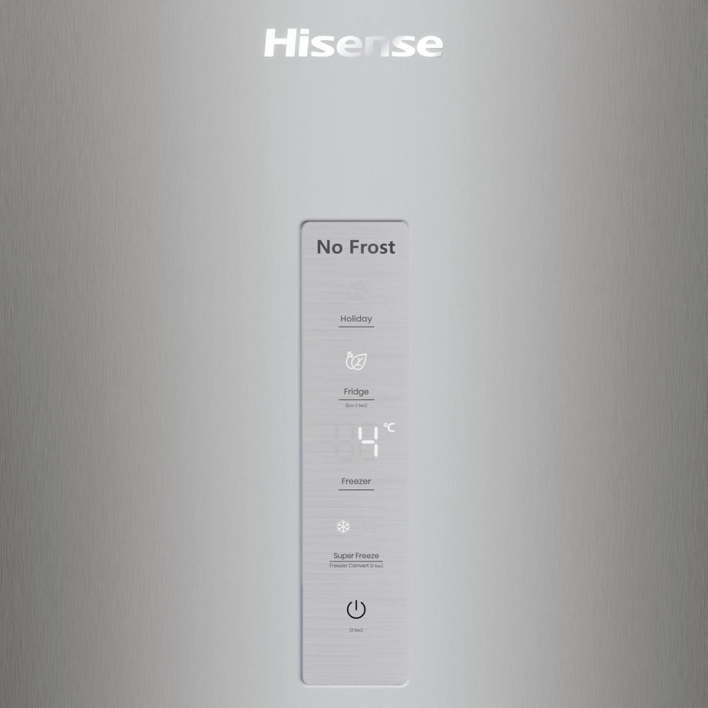 Hisense RB327N4AD2 Kühl-Gefrierkombination/ NoFrostPlus/ Multiflow 360°/ HolidayMode/ FreshZone/ 182,4 cm/ Kühlteil 171 l/ Gefrierteil 85 l/ 41 dB/ 287 kWh/ Jahr/ Edelstahl-Look