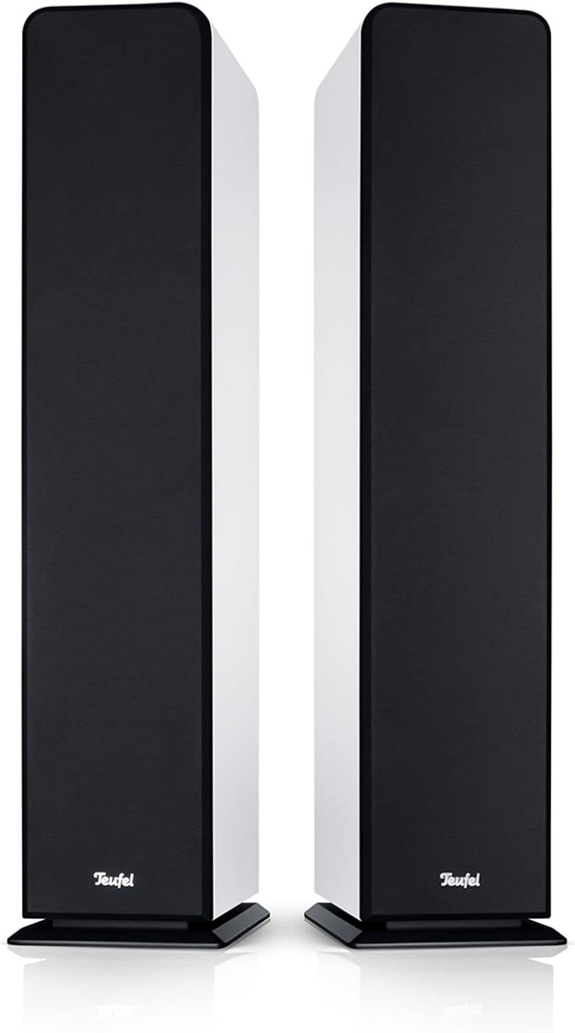 Teufel Ultima 40 Stereo Lautsprecher - HiFi Standlautsprecher Paar der Spitzenklasse, Phase-Plug Hochtöner, 3-Wege System, Doppelrohr-Bassreflex, Musik, Filmton, Games - schwarz
