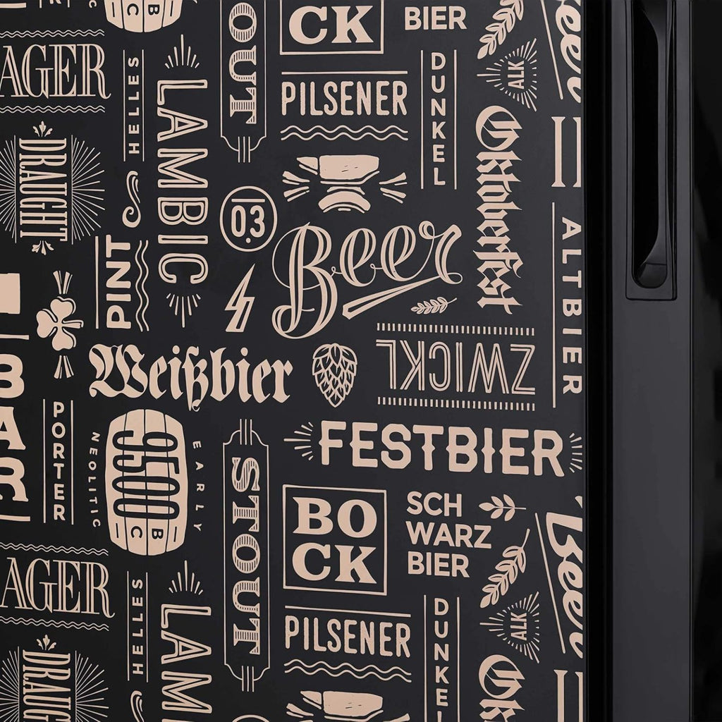 Getränkekühlschrank | Freistehender Kühlschrank für 126 Dosen mit Glastür mit Scharnier rechts | Mini-Getränkekühlschrank, perfekt für Bier, Wein, Limonade und kühlere Getränke