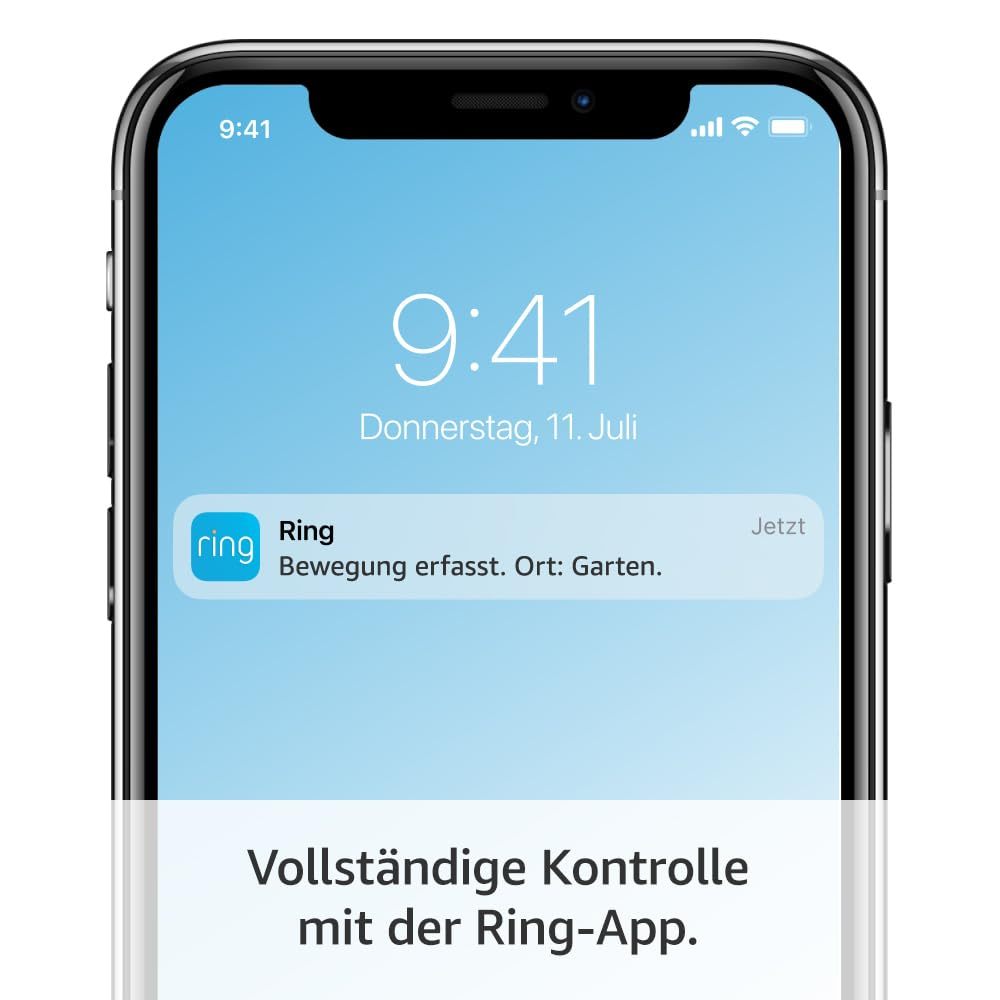 Ring Außenkamera Pro Solar (Stick Up Cam Pro) | Solarbetriebene Überwachungskamera aussen mit 1080p-HDR-Video, WLAN, 3D-Bewegungserfassung, Alexa-kompatibel | 2 Sicherheitskameras