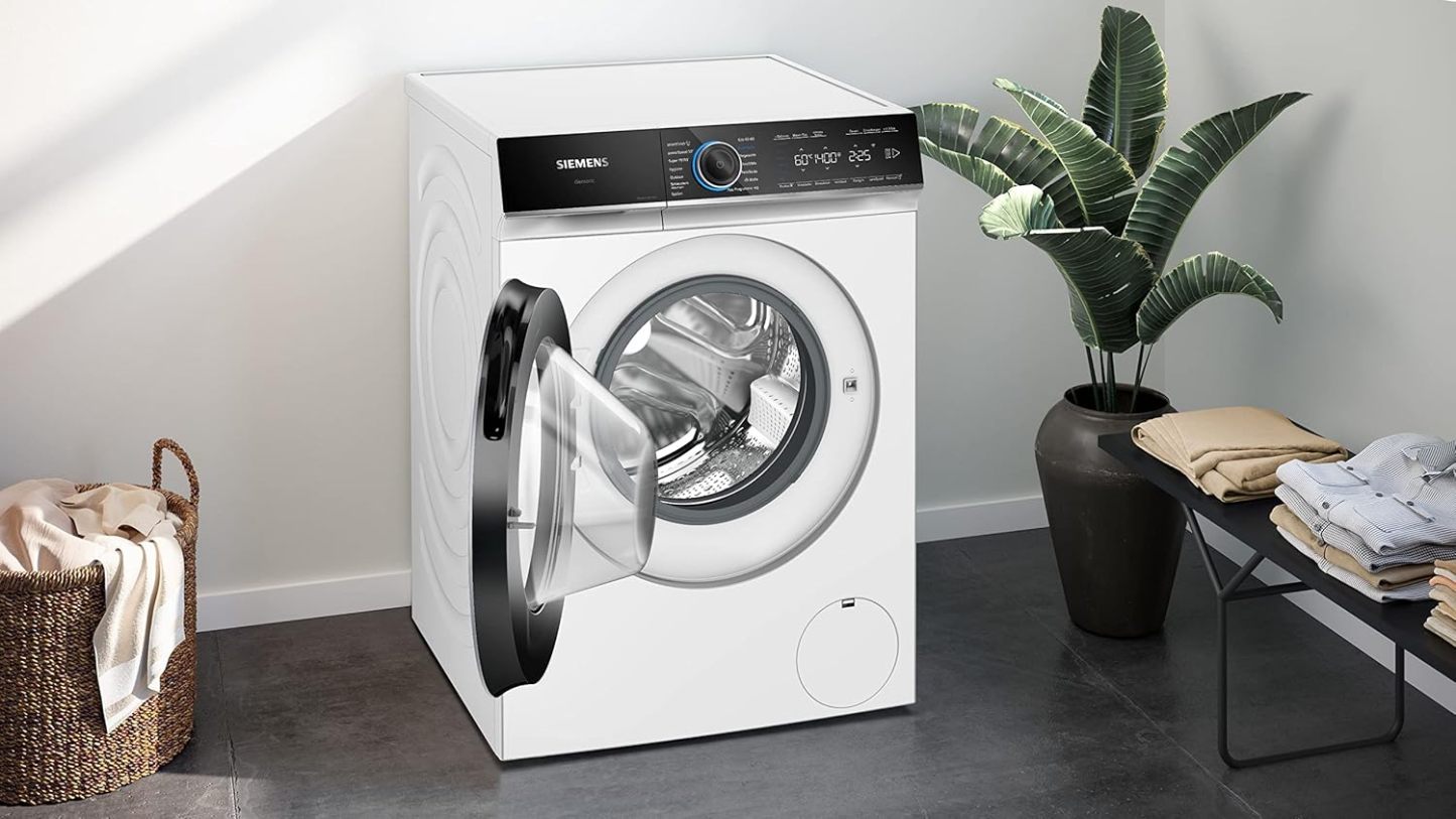 Siemens WM14N223 Waschmaschine iQ300, Frontlader mit 7kg Fassungsvermgen, 1400 UpM, speedPack L, LED-Display,Outdoor-Programm, Wei, 60cm
