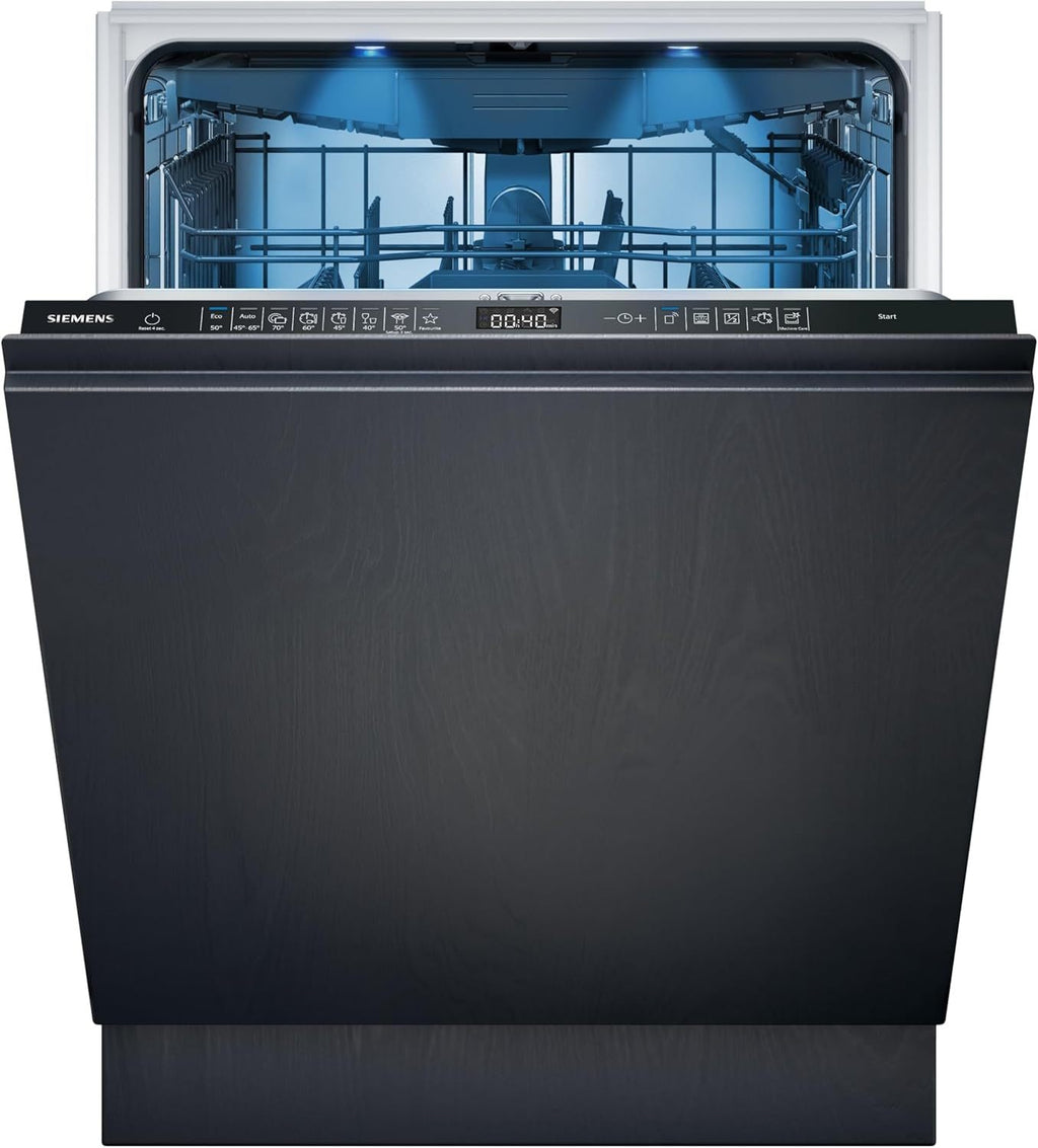 Siemens SN43ES14VE, iQ300 Smarter Geschirrspüler, Unterbau-Spülmaschine mit Besteckschublade, 60 cm, automatische Türöffnung dank autoOpen dry, besonders leise mit iQdrive-Motor, aquaStop, Edelstahl