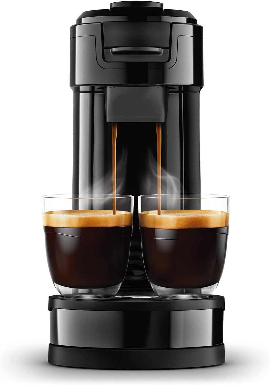 Philips Senseo Switch Pad- und Filterkaffeemaschine, 2-in-1-Brühtechnologie, 1-Liter-Wasserbehlter, 7 Tassen in einem Durchgang, Klavierlackschwarz (HD6592/64)