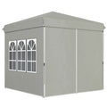 Outsunny Faltpavillon 2,5×2,5 m mit UV-Schutz & Seitenteilen