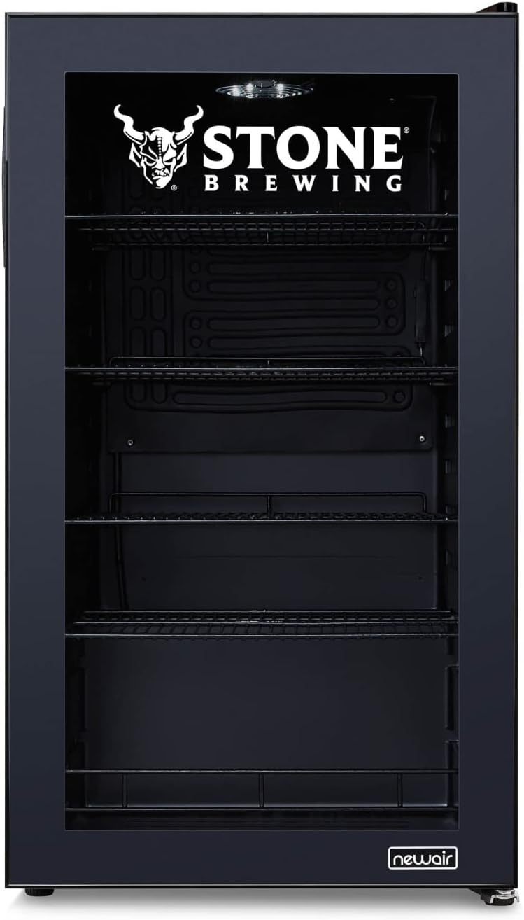 Getränkekühlschrank | Freistehender Kühlschrank für 126 Dosen mit Glastür mit Scharnier rechts | Mini-Getränkekühlschrank, perfekt für Bier, Wein, Limonade und kühlere Getränke
