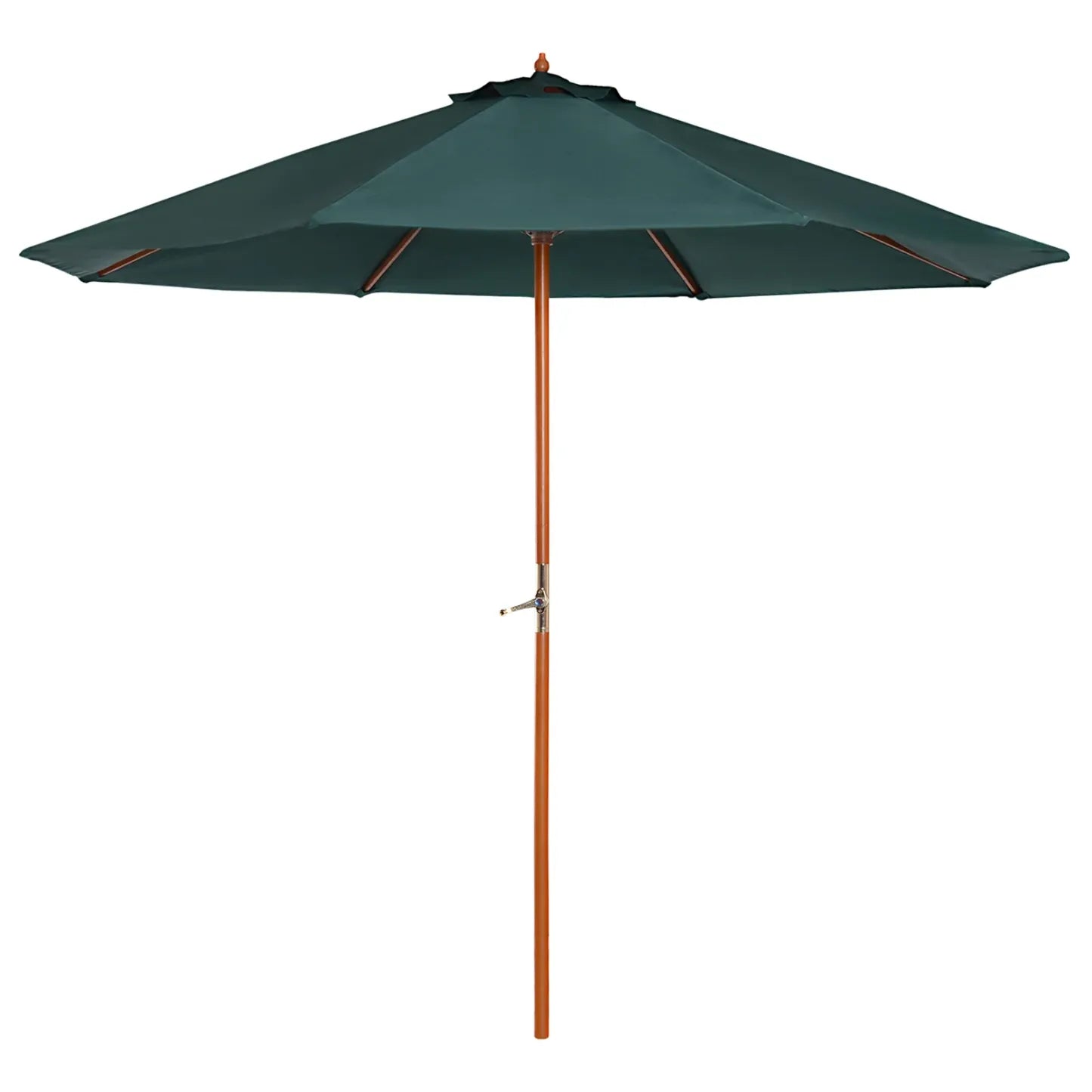 Outsunny Sonnenschirm Garten UV-beständig Handkurbel Pappelholz