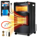 Sonnewelt Gasheizung 4200w und 1260w Gas-Elektro-Heizgert mit Gasdruckregler, Gasschlauch, Gasflaschen Adapter