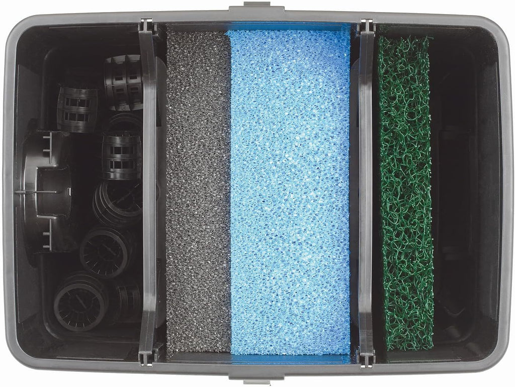 Pontec 50238 MultiClear Set 5000 - Komplettset aus Filterpumpe und Durchlauffilter , Durchlauffilterset, Mehrkammerfilter, Gartenteichfilter