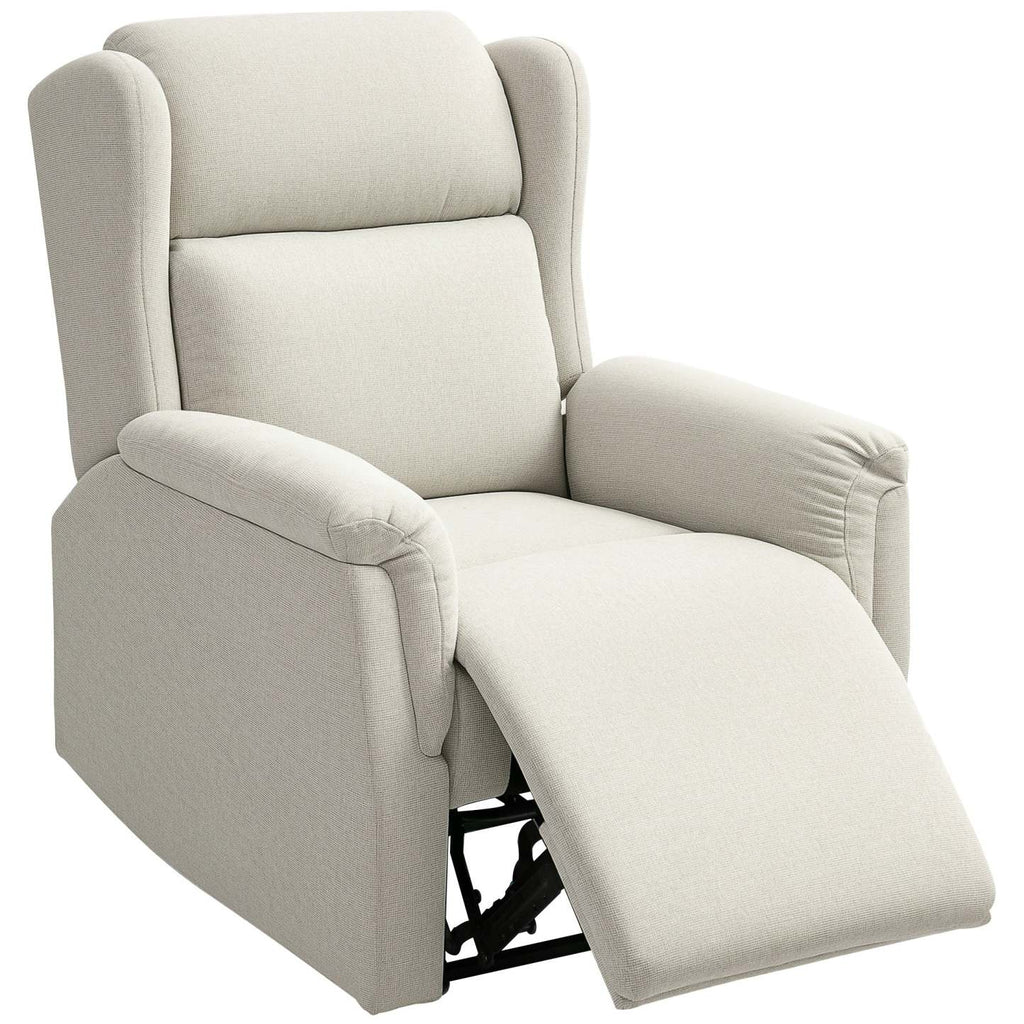 HOMCOM Fernsehsessel Liegesessel 160° verstellbar Taschenfederkern Beige