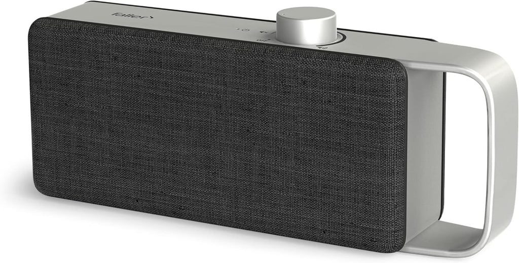 faller Oskar TV Lautsprecher/Soundbar mit Clear Voice (tragbar, kabellos, einfache Bedienung, Aluminiumgehäuse)