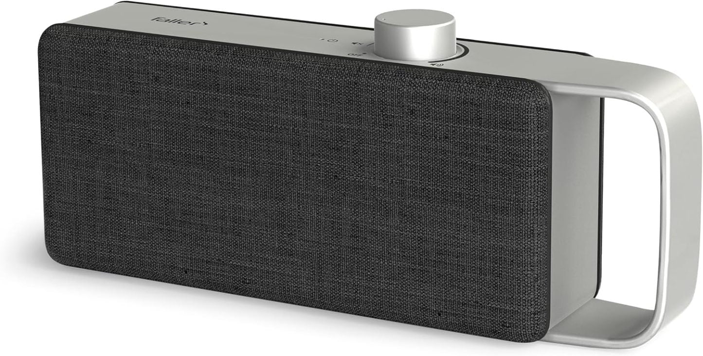 faller Oskar TV Lautsprecher/Soundbar mit Clear Voice (tragbar, kabellos, einfache Bedienung, Aluminiumgehäuse)