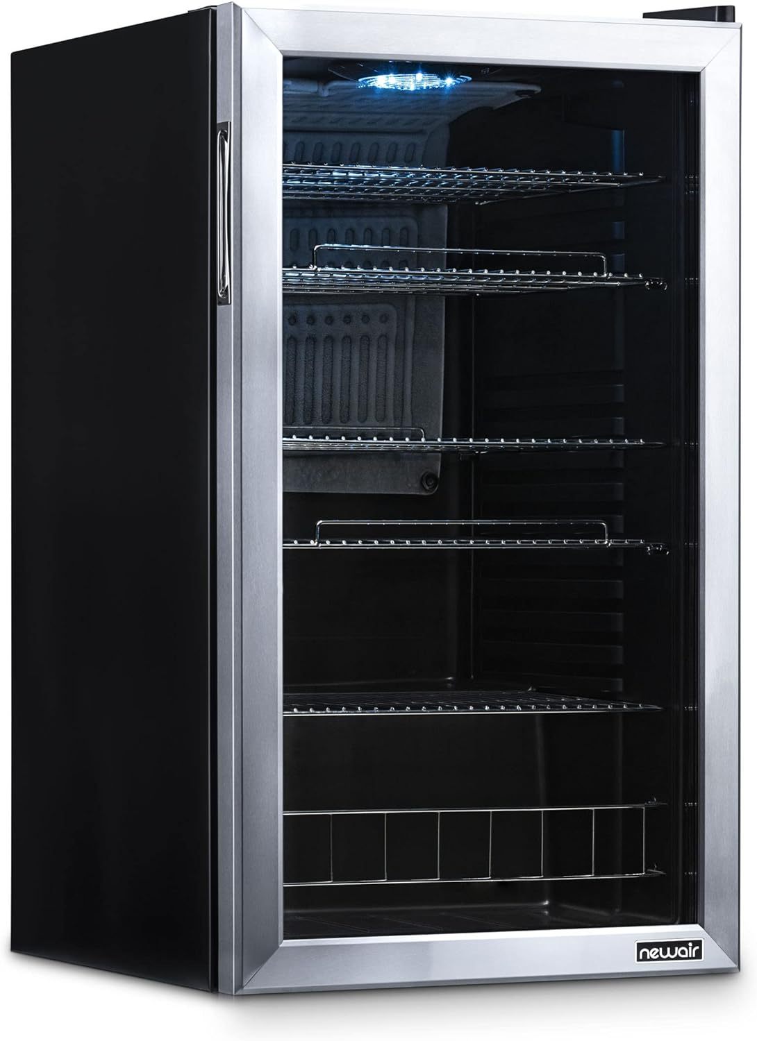 Getränkekühlschrank | Freistehender Kühlschrank für 126 Dosen mit Glastür mit Scharnier rechts | Mini-Getränkekühlschrank, perfekt für Bier, Wein, Limonade und kühlere Getränke