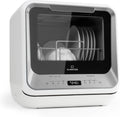 Klarstein  ia Mini Geschirrspüler, Spülmaschine mit Platz für 2 Maßgedecke, 6 Programme, 5 L Wasser benötigt, LED-Display, Touch, Tischgeschirrspüler inkl. Zubehör, schwarz