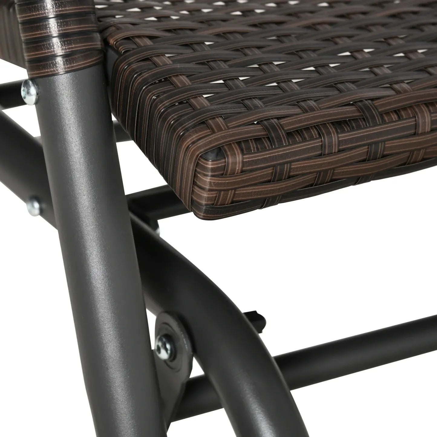 Outsunny Polyrattan Schaukelbank 2-Sitzer Braun