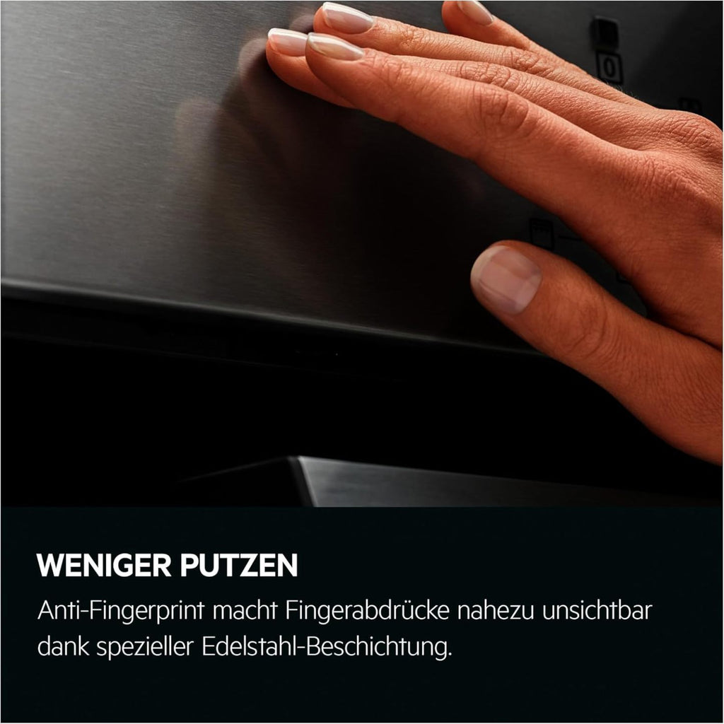 AEG Einbaubackofen – Serie 5 Ringheißluft: Gleichmäßige Garergebnisse auf 3 Ebenen – Pyrolyse Selbstreinigung – 25 Automatikprogramme – LED-Touchdisplay – Schnellaufheizung – Schwarz – BPE53516AB
