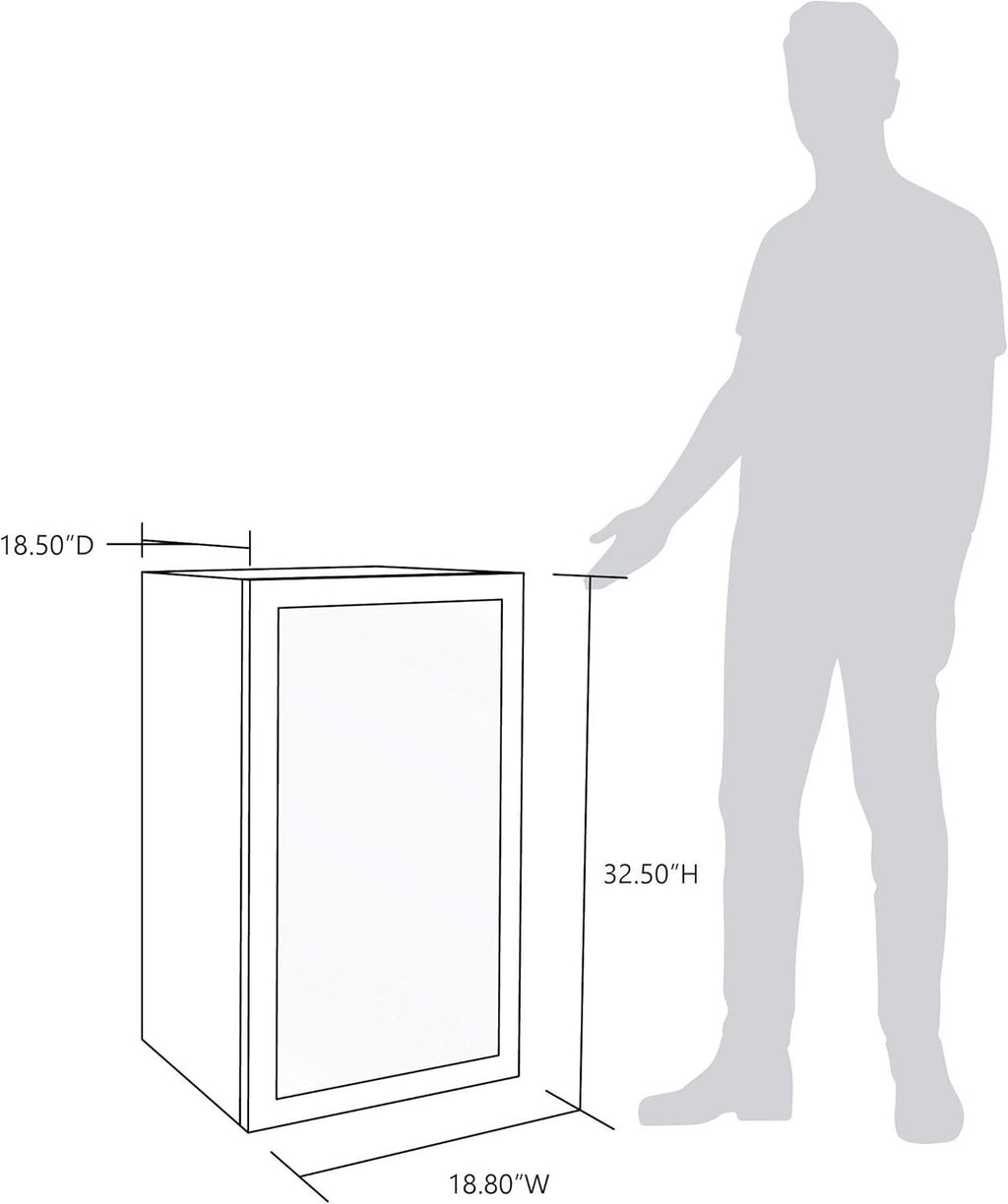 Getränkekühlschrank | Freistehender Kühlschrank für 126 Dosen mit Glastür mit Scharnier rechts | Mini-Getränkekühlschrank, perfekt für Bier, Wein, Limonade und kühlere Getränke