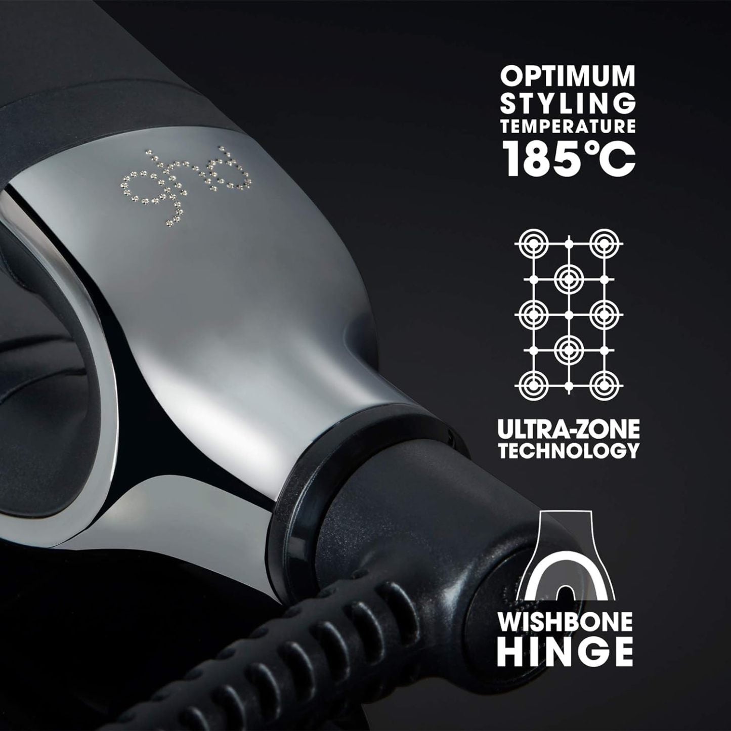 ghd Platinum+ Haarglätter & Professioneller Styler in Schwarz - Stärkeres Haar, Mehr Glanz, Farbschutz - Für Alle Haartypen
