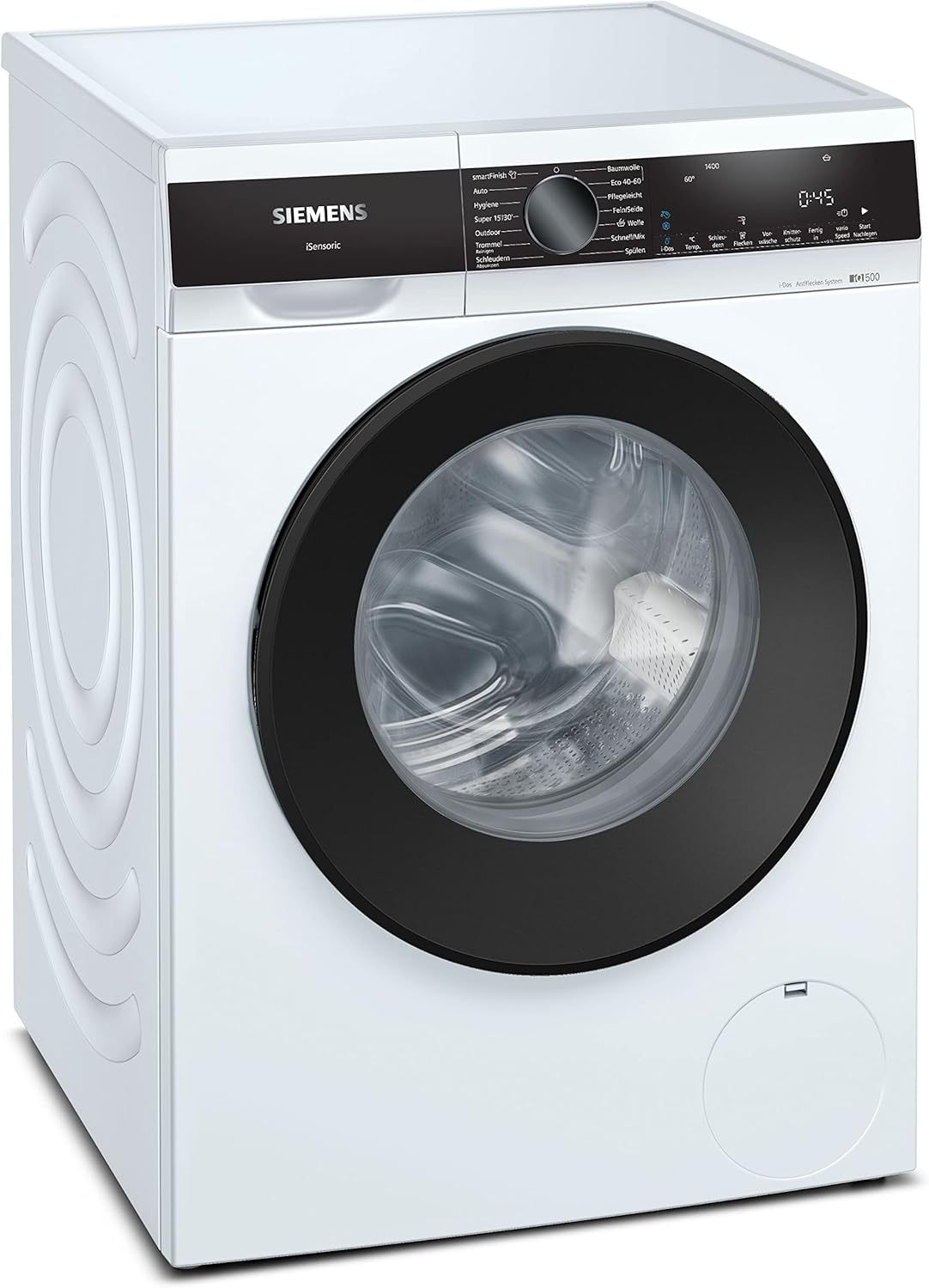 Siemens WM14N223 Waschmaschine iQ300, Frontlader mit 7kg Fassungsvermgen, 1400 UpM, speedPack L, LED-Display,Outdoor-Programm, Wei, 60cm