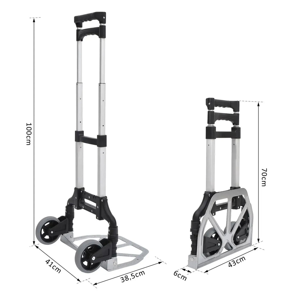 HOMCOM Sackkarre klappbar höhenverstellbar Aluminium