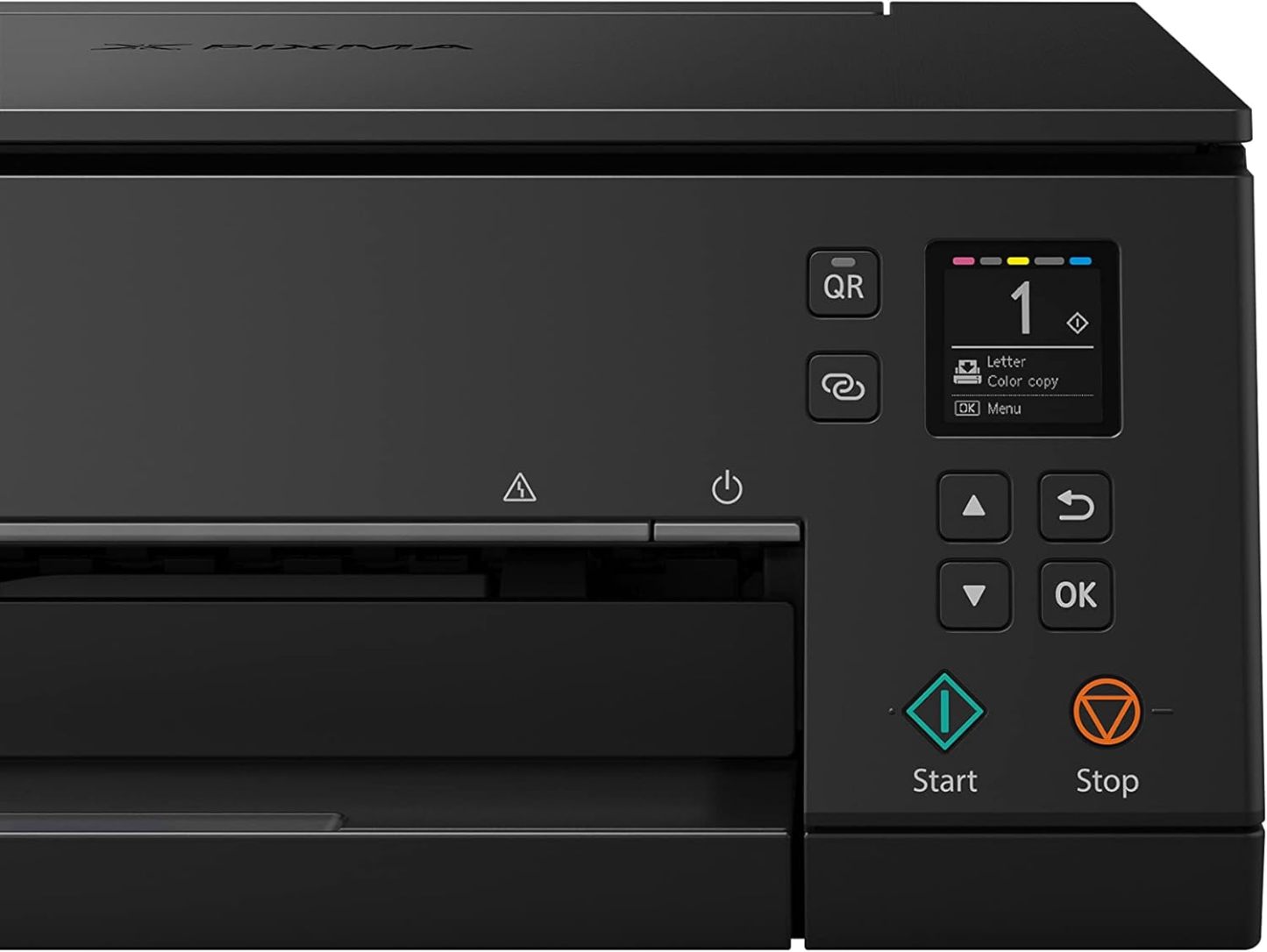 Canon PIXMA TS6350a Drucker Farbtintenstrahl Multifunktionsgerät DIN A4 (Fotodrucker, Scanner, Kopierer, OLED, 4.800x1.200 dpi, USB, WLAN, 5 separate Tinten, Duplexdruck, 2 Papierzuführungen), schwarz