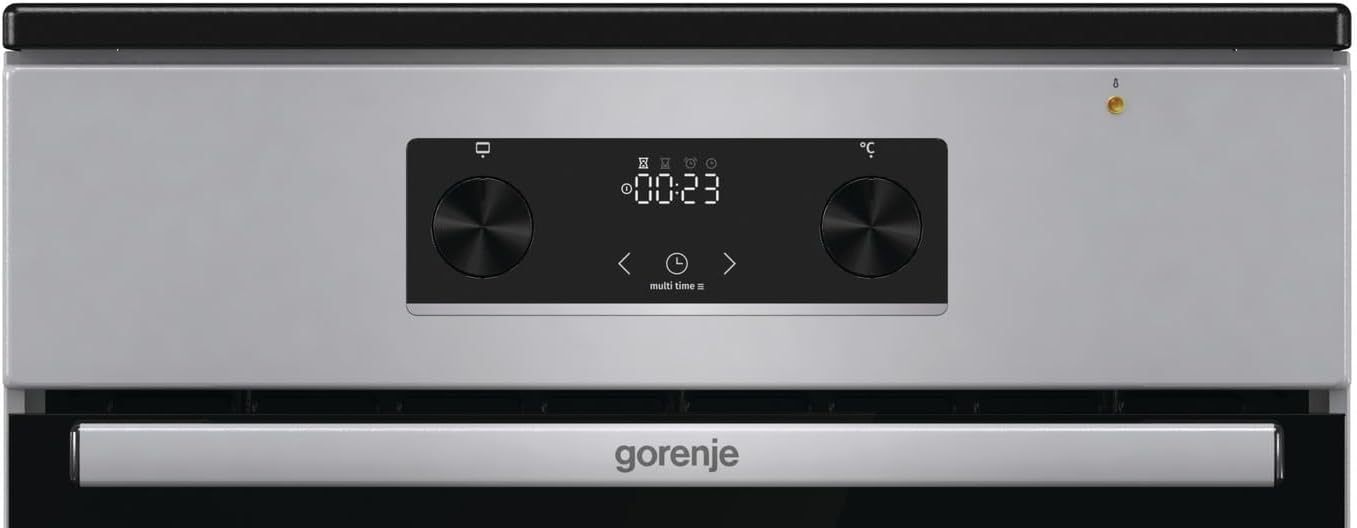 Gorenje GEIT5C61SPG Standherd mit Induktionskochfeld, 50 cm, 70 Liter,Silber, PerfectGrill, AirFry, FrozenBake, Pizza Mode 300°C, AquaClean, Made in Europe, inox