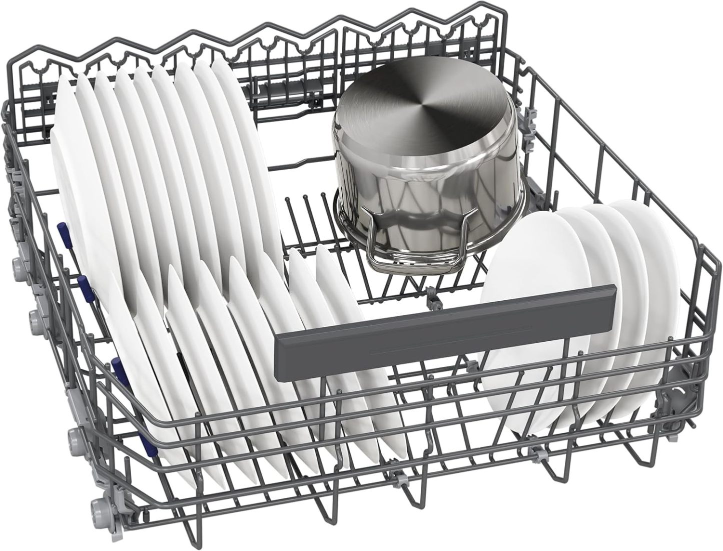Siemens SN43ES14VE, iQ300 Smarter Geschirrspüler, Unterbau-Spülmaschine mit Besteckschublade, 60 cm, automatische Türöffnung dank autoOpen dry, besonders leise mit iQdrive-Motor, aquaStop, Edelstahl