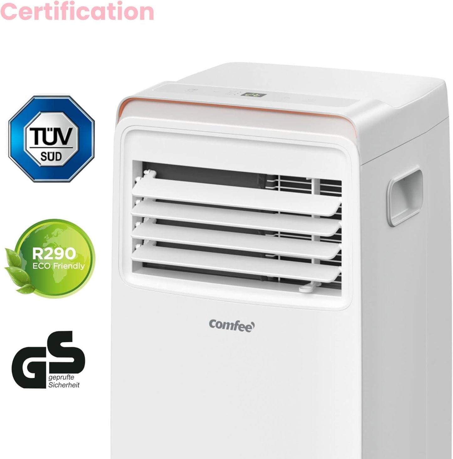 Comfee Mobiles Klimagerät MPD1-12CRN7, 12000 BTU 3,5kW, Kühlen&Ventilieren&Entfeuchten, Raumgröße bis 117m³(43㎡), Mobile Klimaanlage mit Abluftschlauch